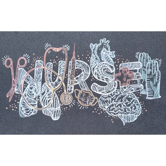 Artery Ink Sport-Tek Ladies Nurse Stethoscope Graphic Full Zip Jacket Black Sz S - Picture 3 of 15